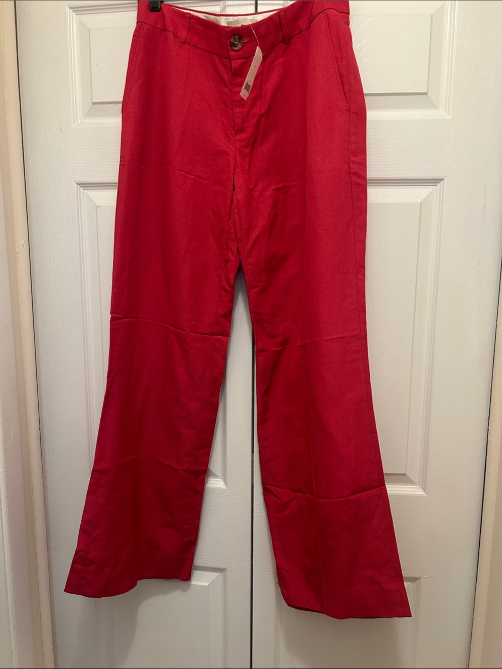 NWT Banana Republic Magenta High-Waist Wide Leg Pants
